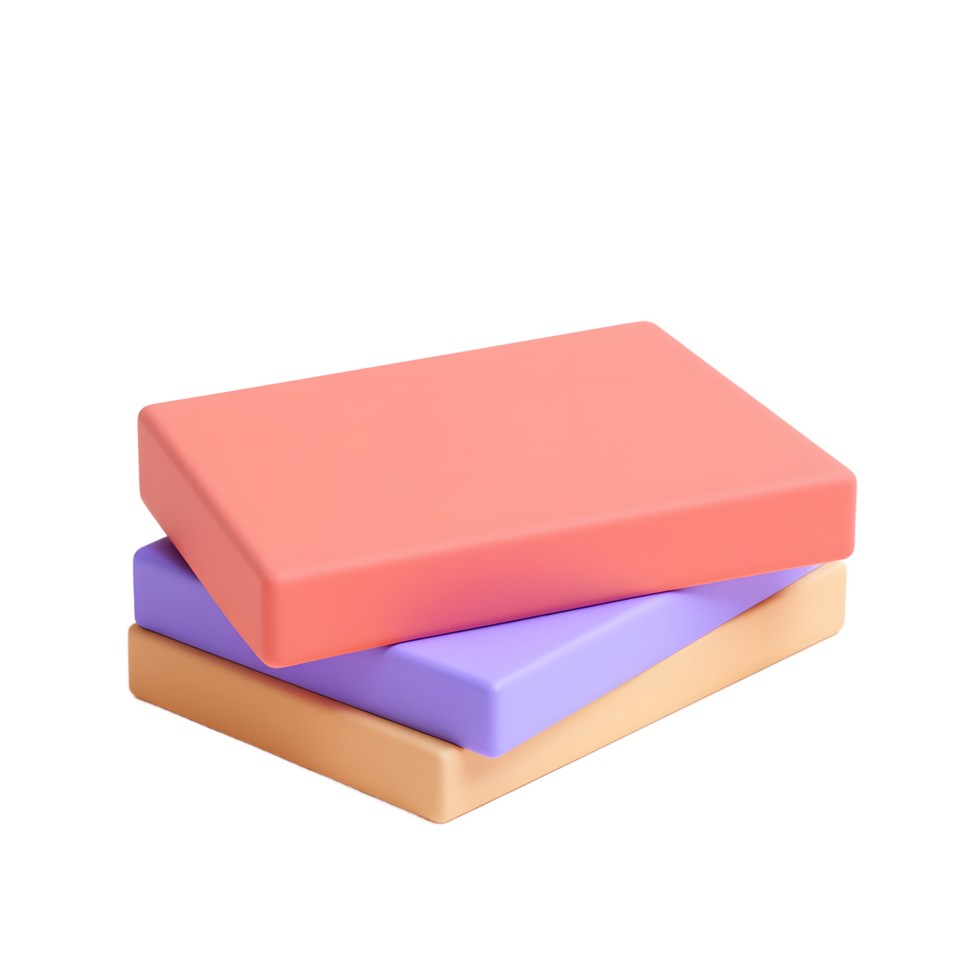 Pastel Color Blocks Stack Minimalist Product Display png