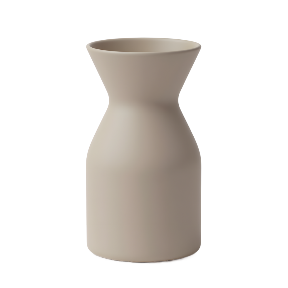 Modern Taupe Ceramic Vase Home Decor png