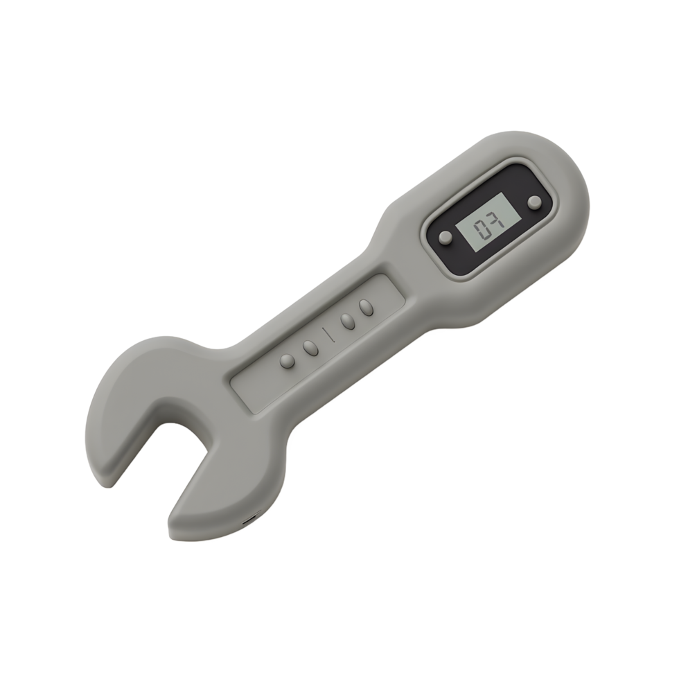 Digital Wrench Timer Tool Grey Gadget for Mechanics png