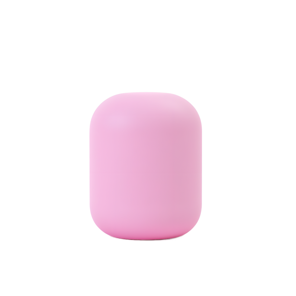 Pink Cylindrical Product Mockup 3D Render png