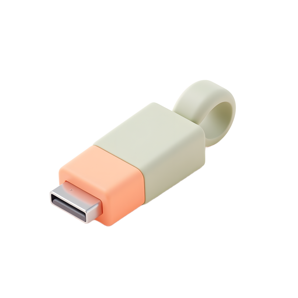 Stylish Portable USB-C Drive with Pastel Colors png