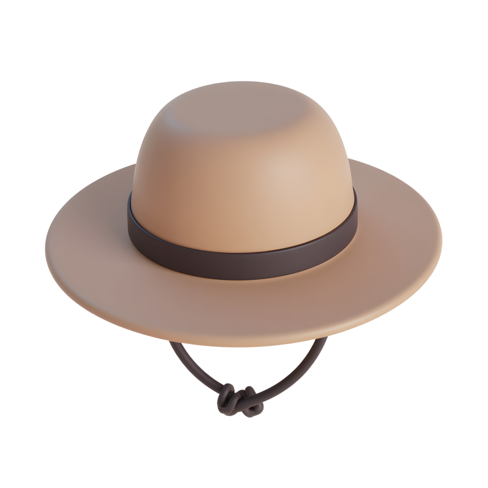 Beige Boater Hat with Dark Band Stylish Summer Headwear png