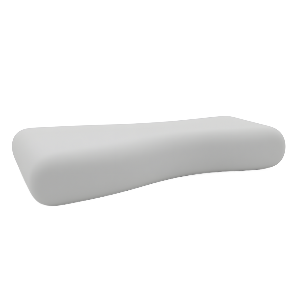 Modern Grey Curved Bench for Contemporary Spaces png