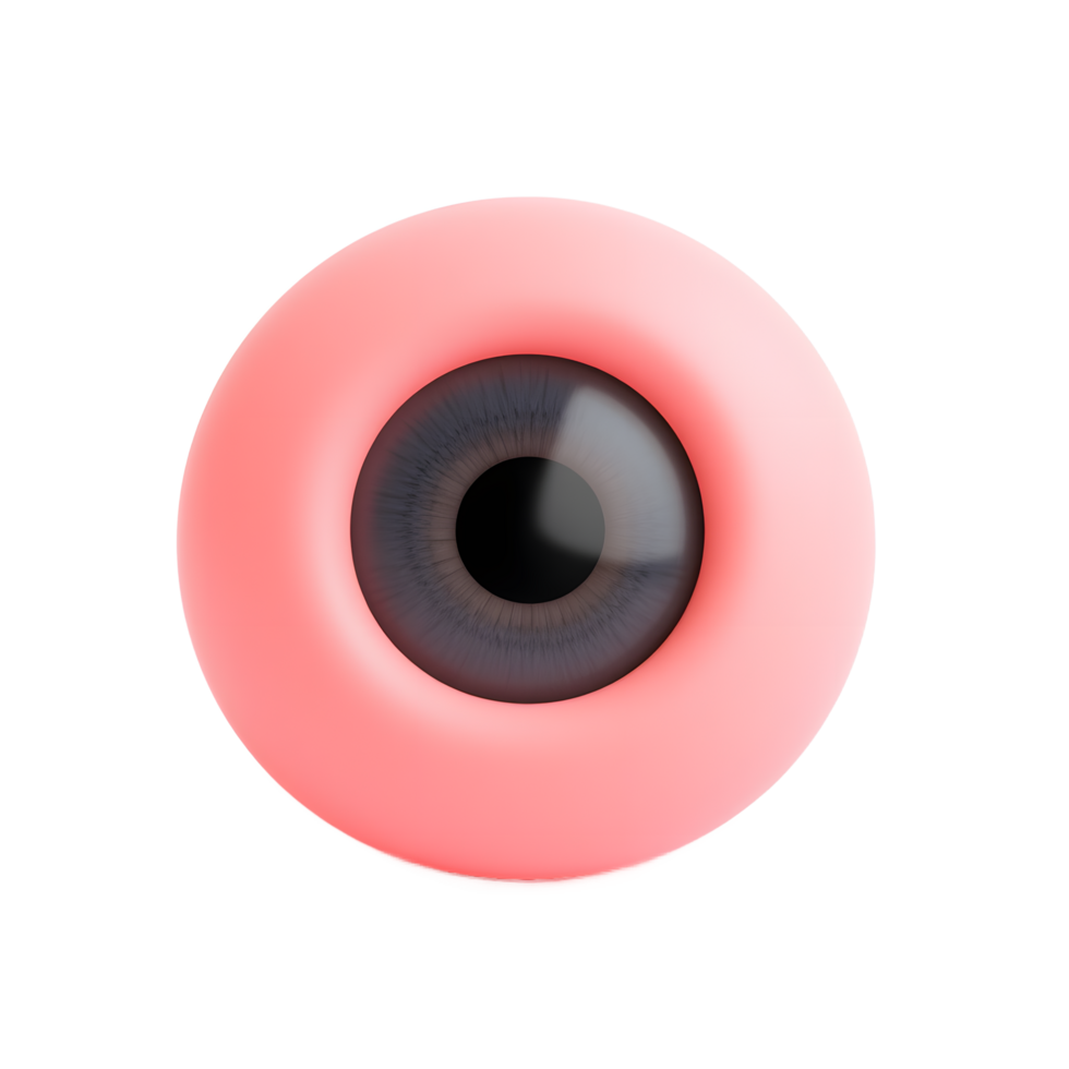 Pink Eye Ball 3D Render Digital Art png