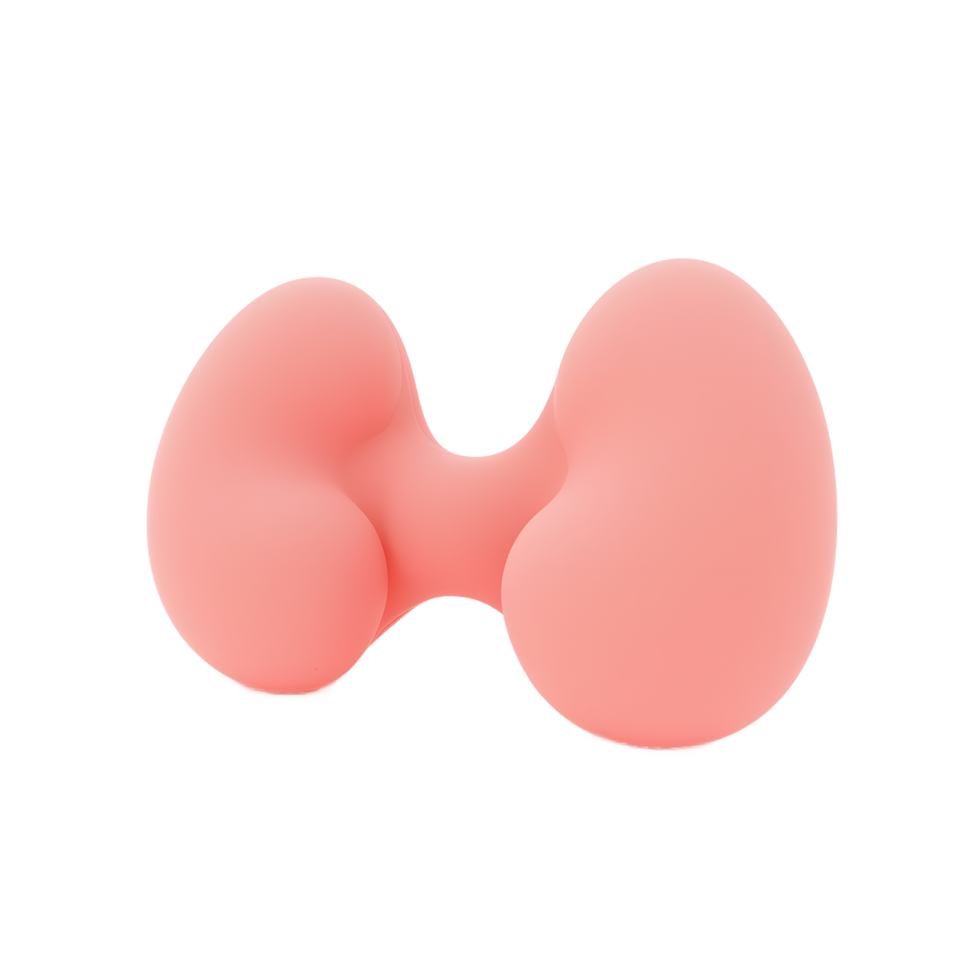 3D Render of Pink Abstract Parathyroid Gland png
