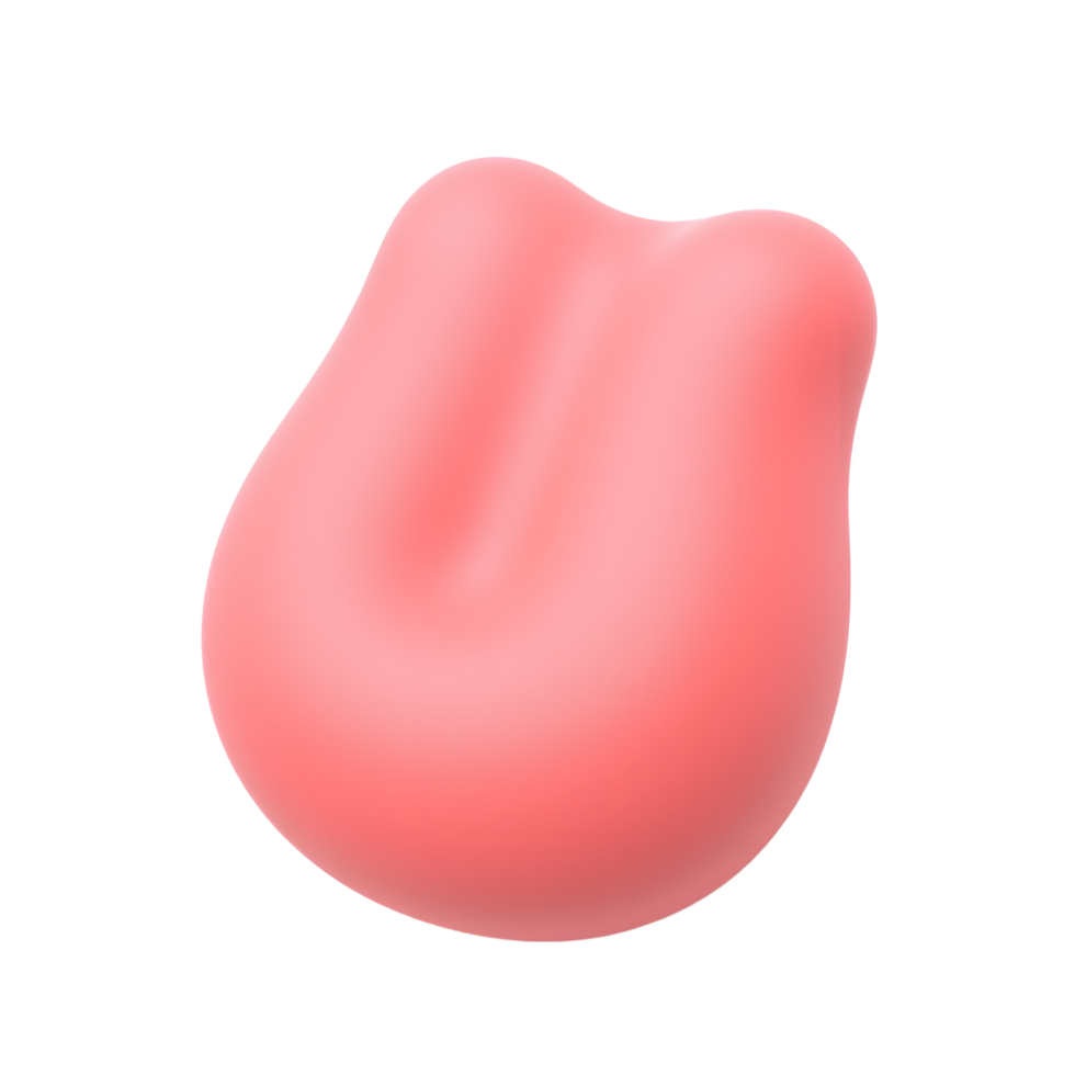 Abstract Pink 3D Blob Shape Render png