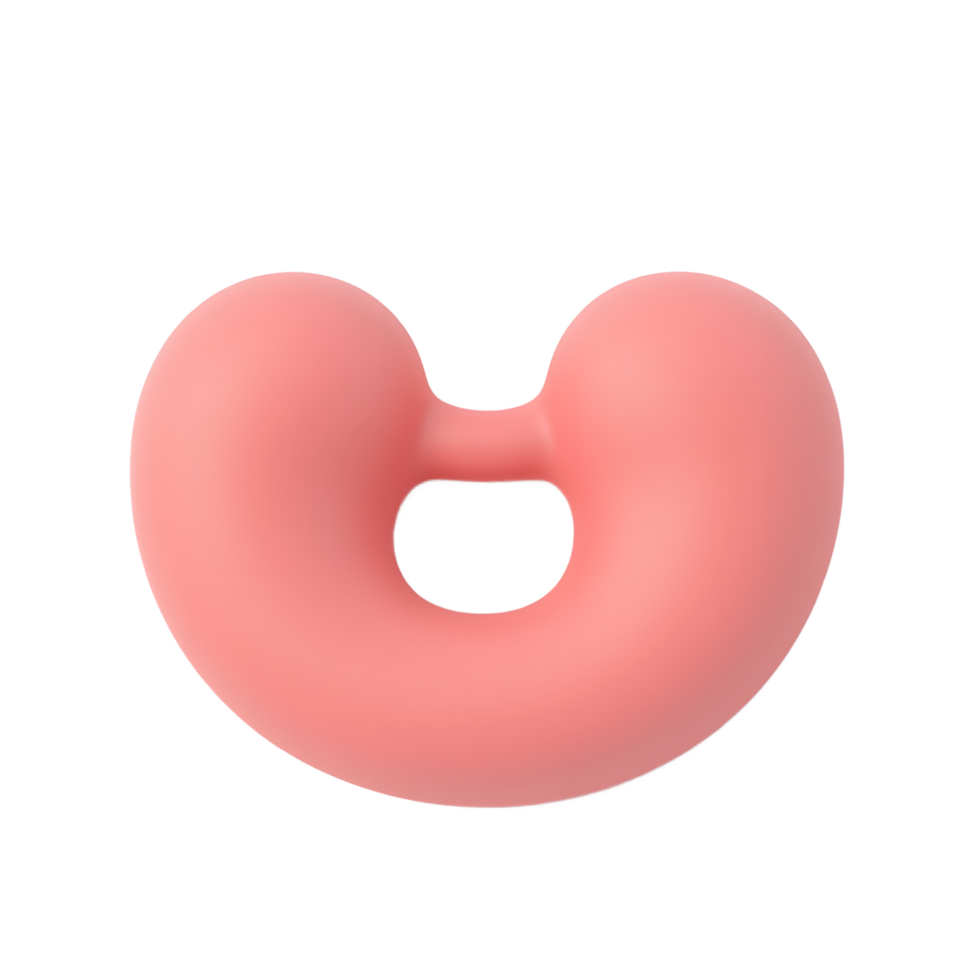 Pink Abstract Shape 3D Render Modern Design png