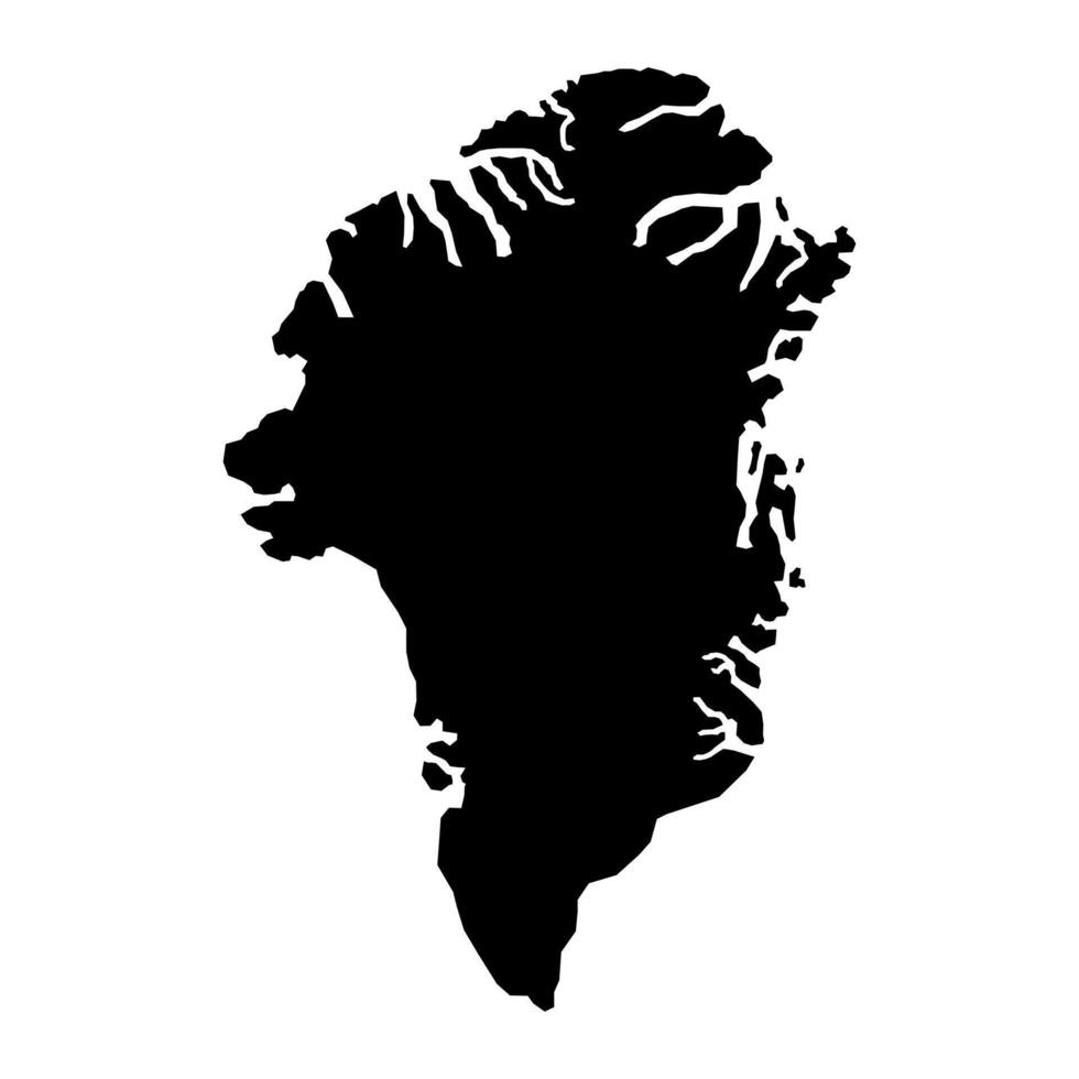 Illustration a map of Greenland territories. White flat design isolated on a white background. Highly detailed illustration vector