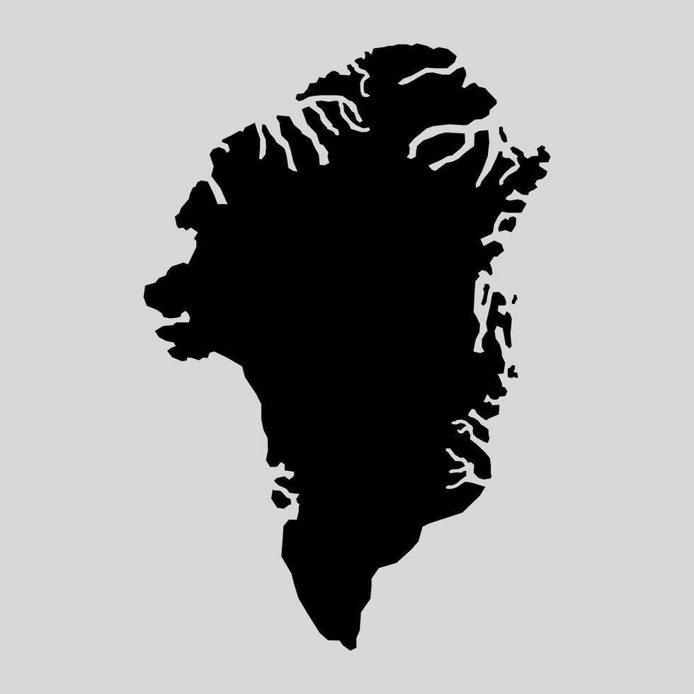Illustration of map of Greenland territories. White flat design isolated on a white background. Highly detailed illustration vector