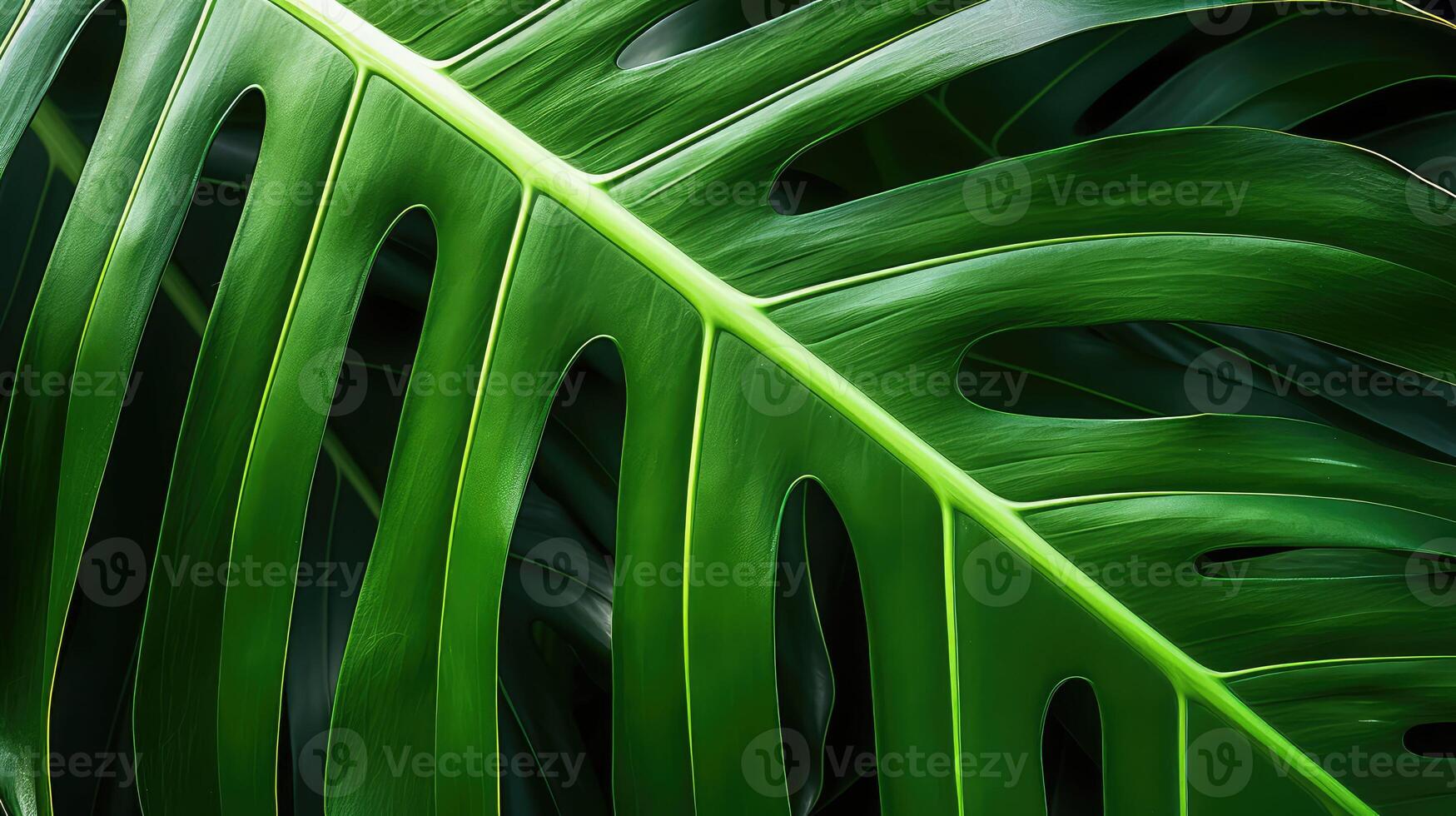 green monstera leaf photo
