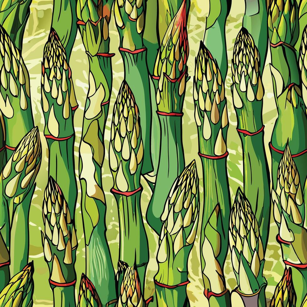 Asparagus pattern illustration vector