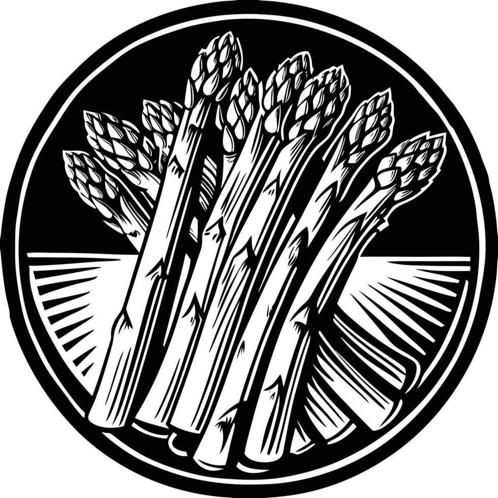 Silhouette Asparagus artwork vector