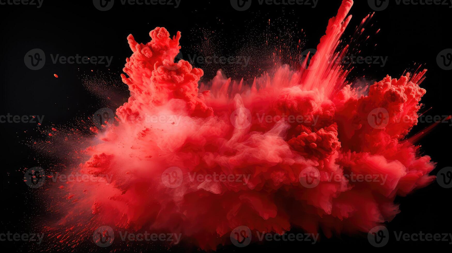 close red powder explosion photo