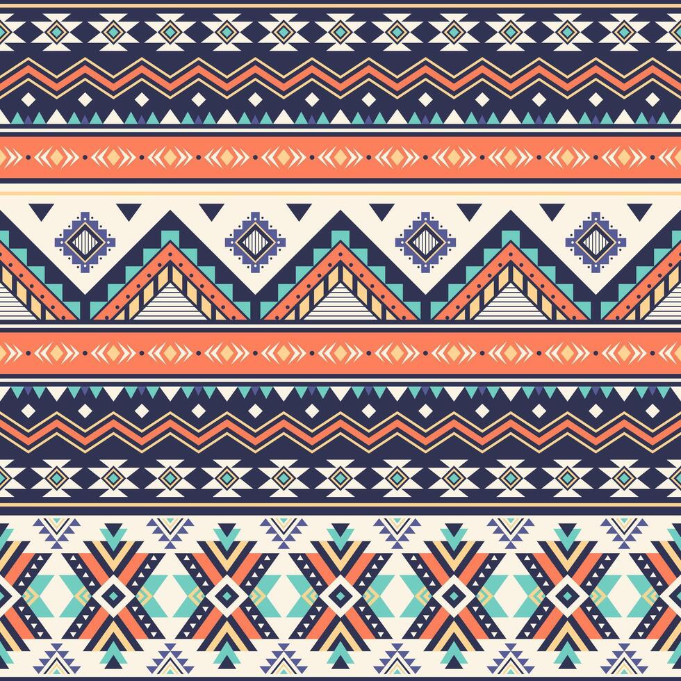 Tribal seamless pattern. Aztec geometric background. Can be used in textile design, web design for making of clothes, accessories, decorative paper, wrapping, envelope, backpacks vector