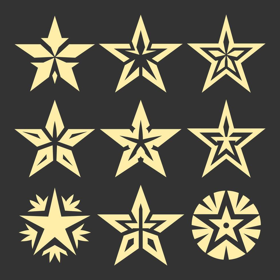 collection of doodle stars illustration, Creative stars. vector