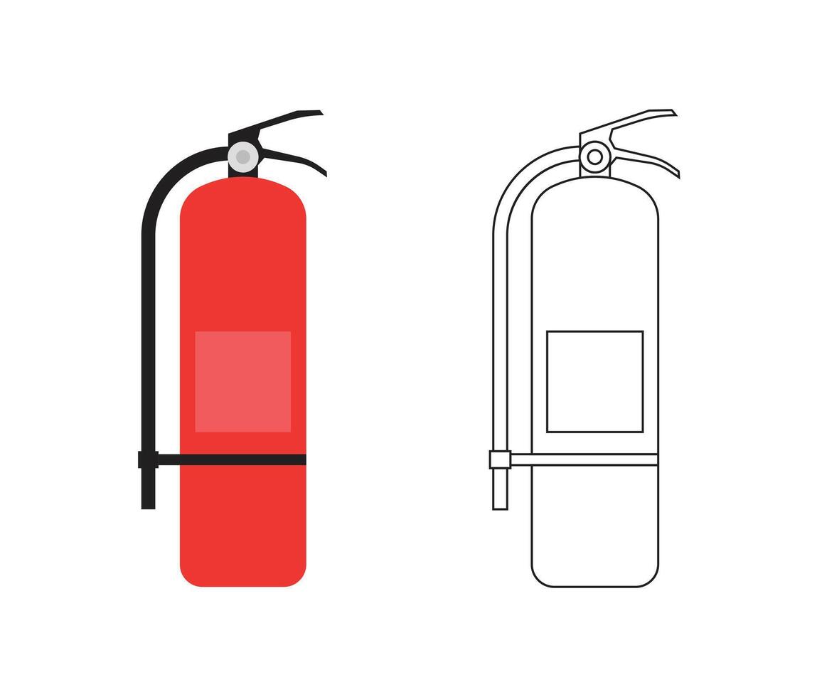 Illustration fire extinguisher unique design vector