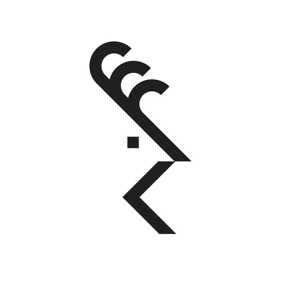 Logo eagle or hawk line stroke minimalist vector