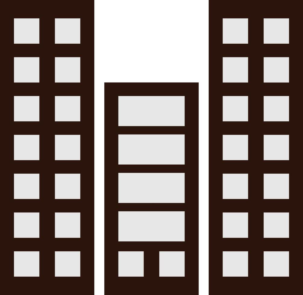 Stylized Building Icon Design set illustration simple vector
