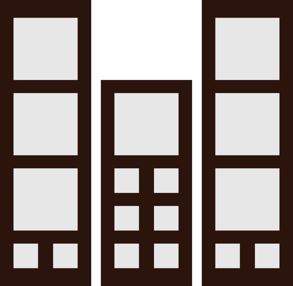 Stylized Building Icon set illustrastion vector