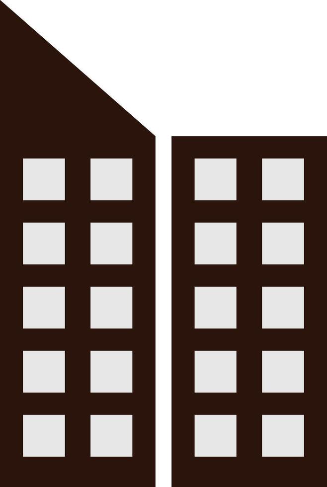 Stylized Building Icon flat vector