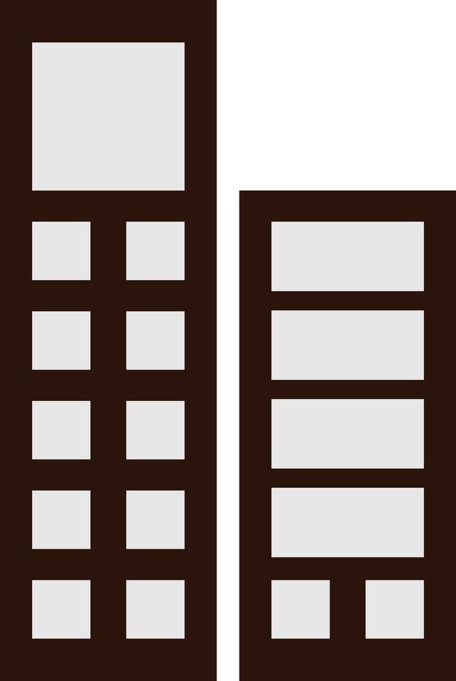 Stylized Building Icon Design flat vector