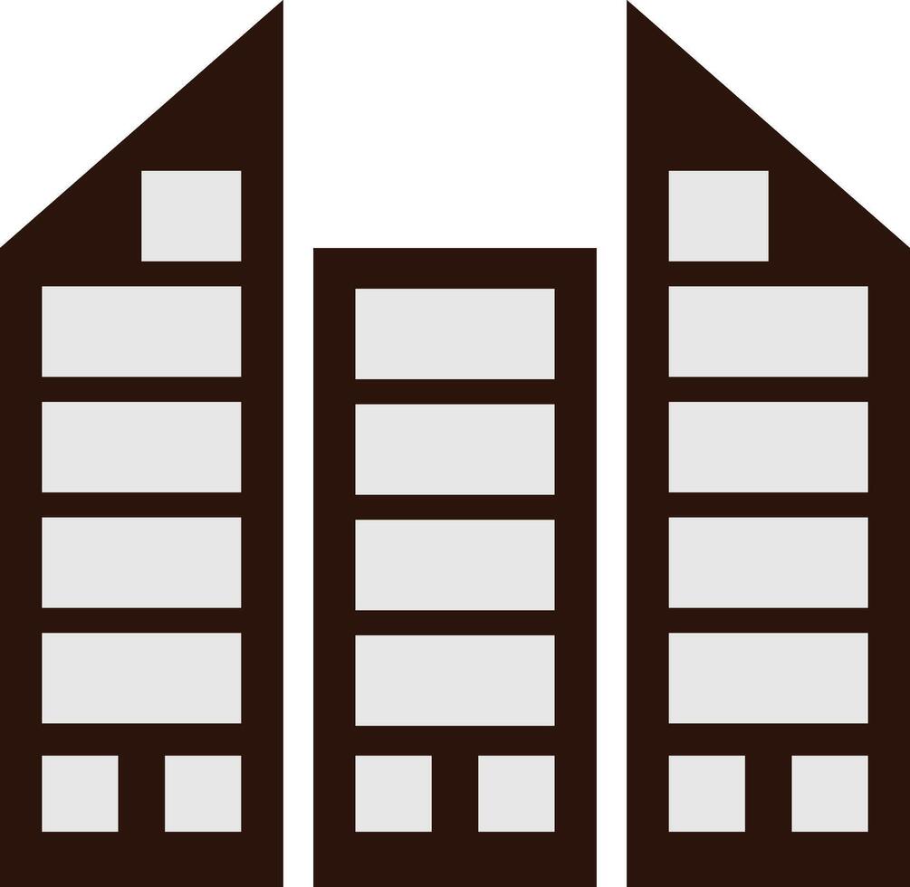 Stylized Urban Building Icon set illustration minimalist vector