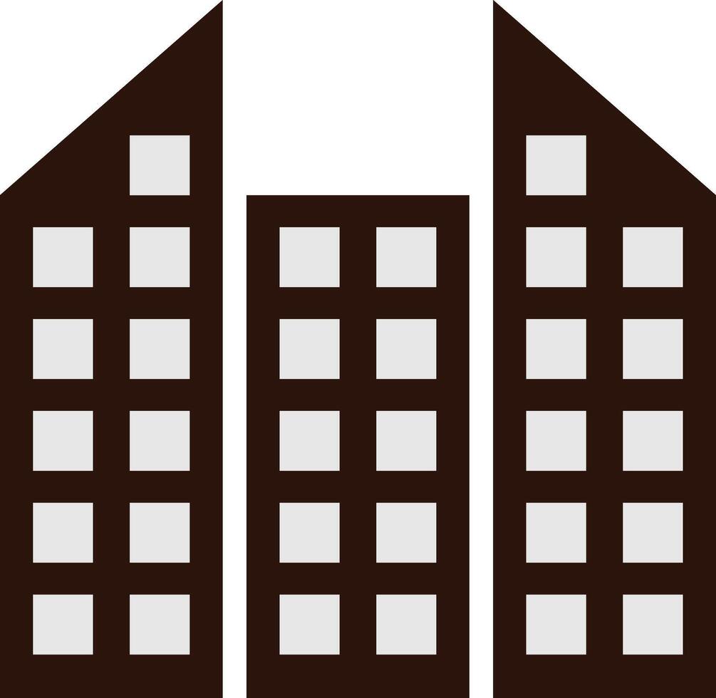 Minimalist Graphic of Three Buildings vector