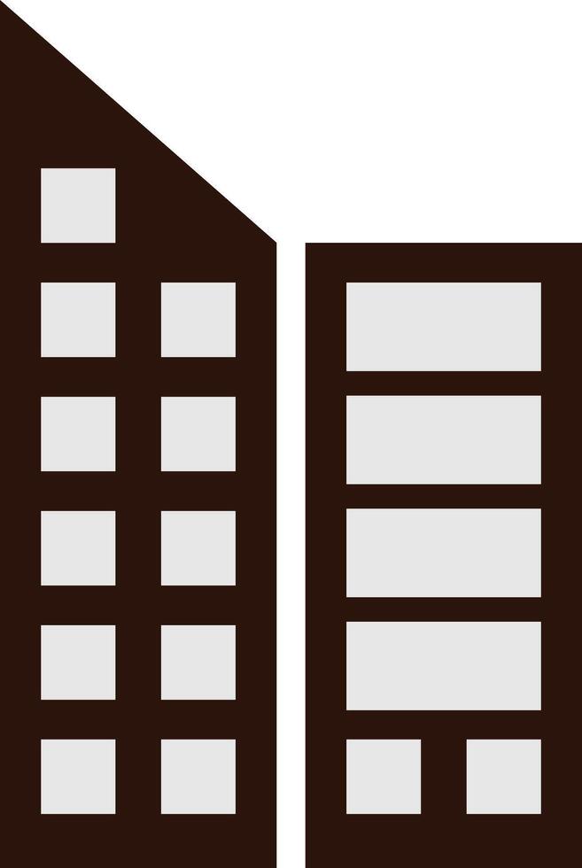 Stylized Building Icon Design vector
