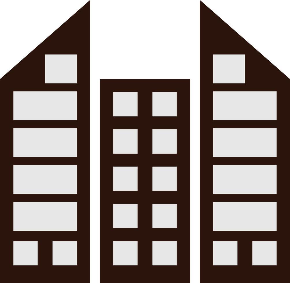 Stylized Building Icon Design set illusration vector
