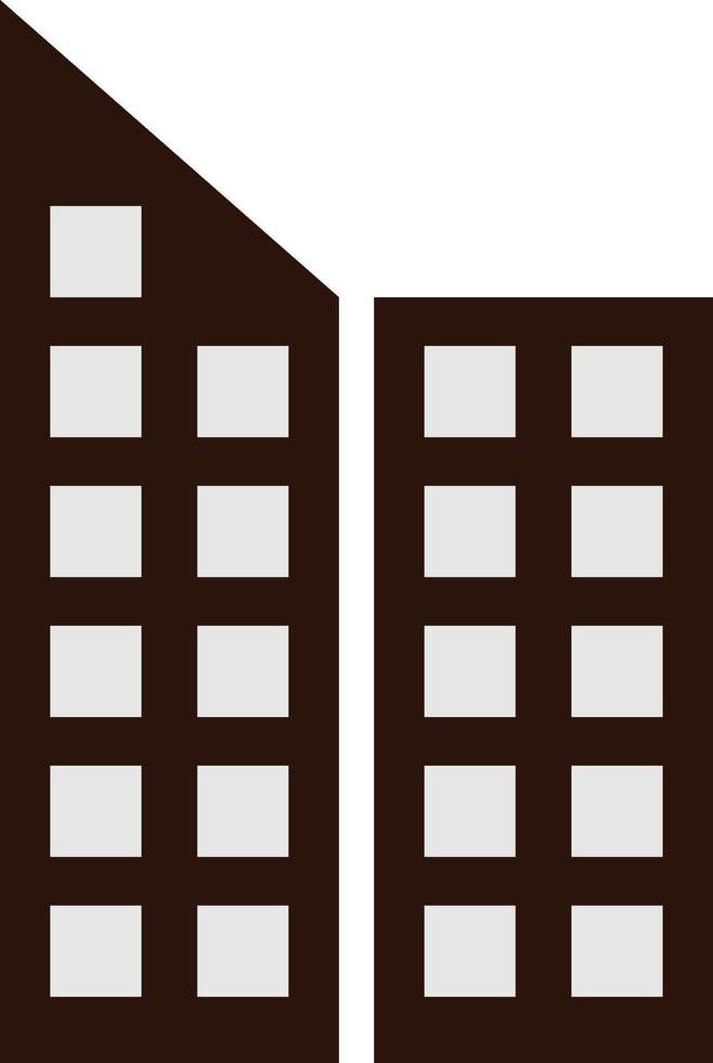 Stylized Urban Building Icon vector