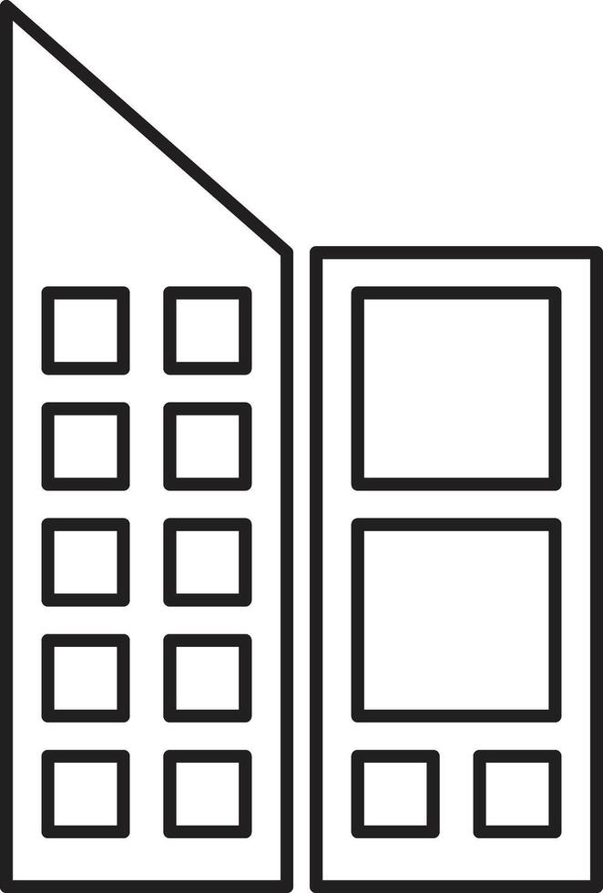 Minimalist Building Icon Design flat 2d vector