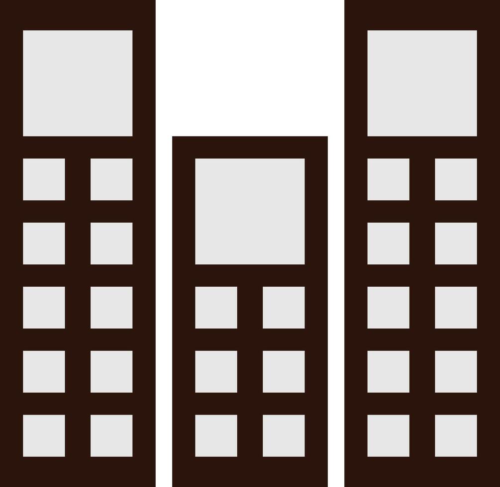 Minimalist Cityscape Icon of Skyscrapers vector