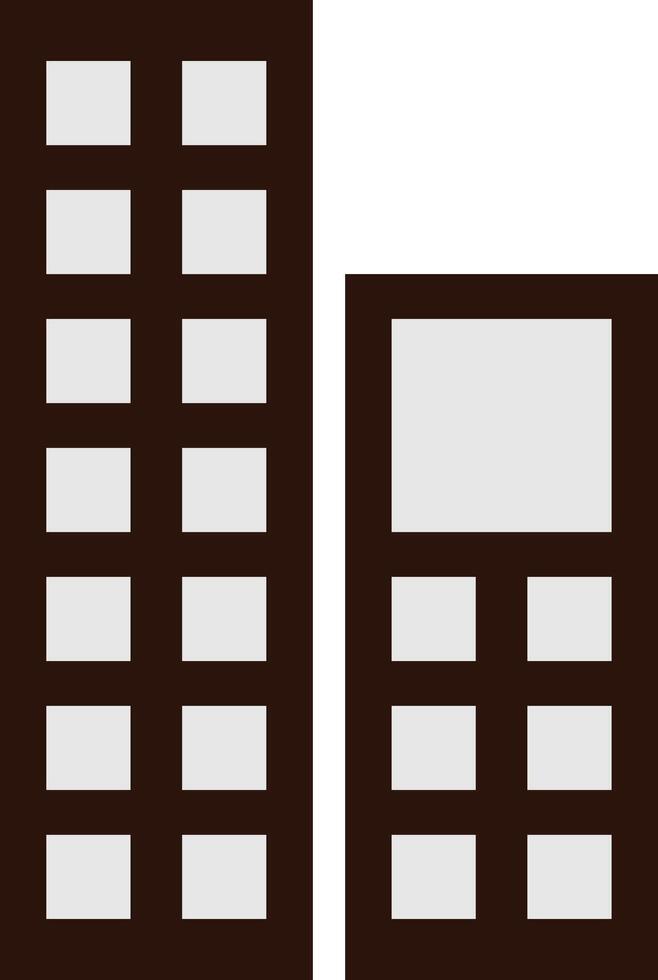 Stylized Building Icon Design minimalist vector