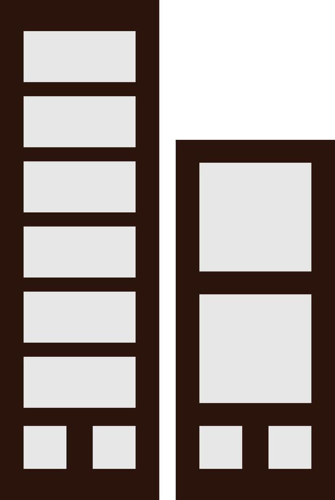 Minimalist Icon of Two Buildings vector