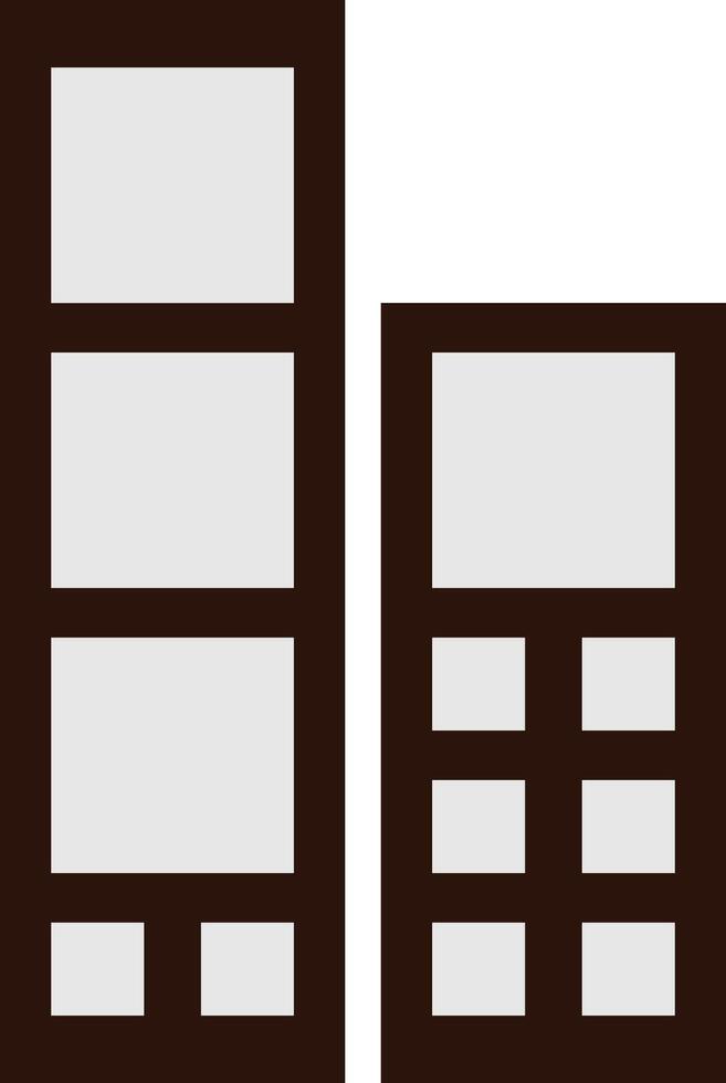 Stylized Building Icon UNIQUE vector