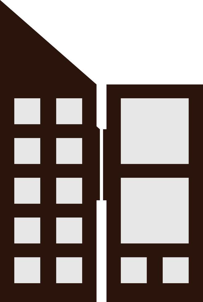 Simple Building Icon Design vector