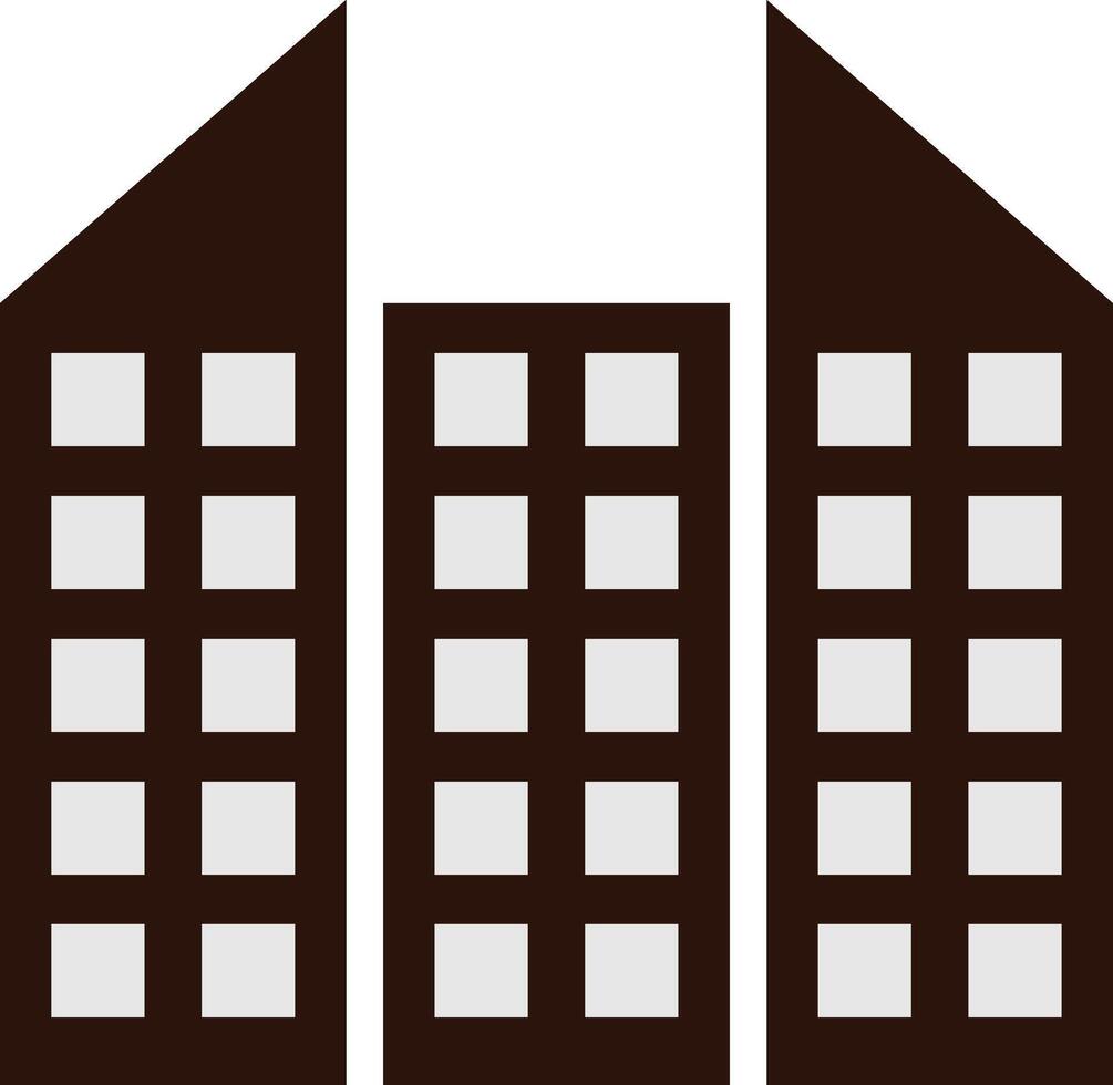 Stylized Building Icon Design set illustration minimalist vector