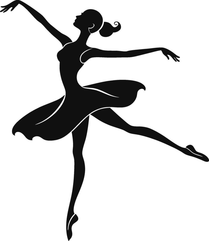 Ethereal Ballet Silhouette Design vector
