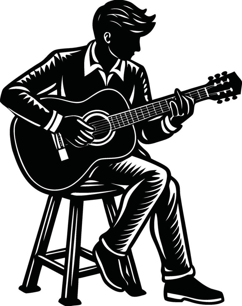 The Magic of Strings in a Guitars Rhythm vector