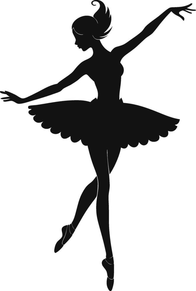 Enchanting Ballerina Silhouette Art vector