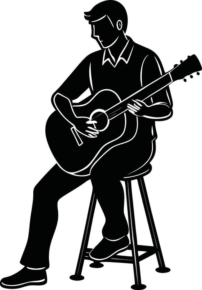 A Guitars Strings Bringing Rhythms to Life vector