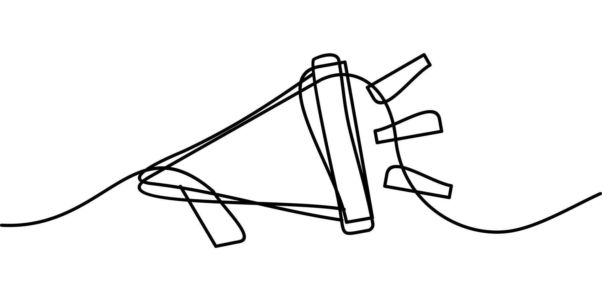 continuous line drawing of megaphone symbol. abstract line art illustration vector