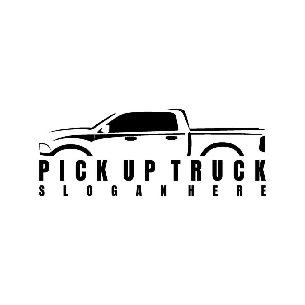 pick up truck logo line simple design art vector