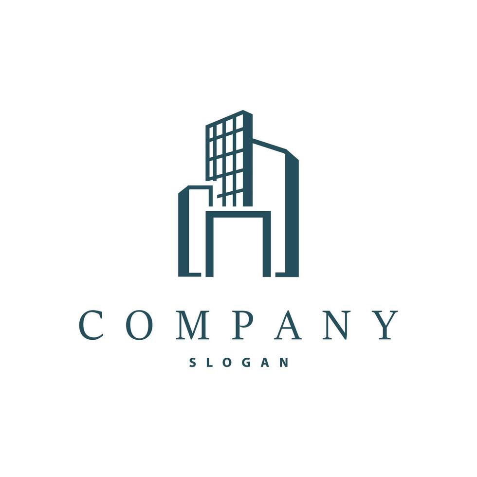 building logo design with real estate simple template illustration vector