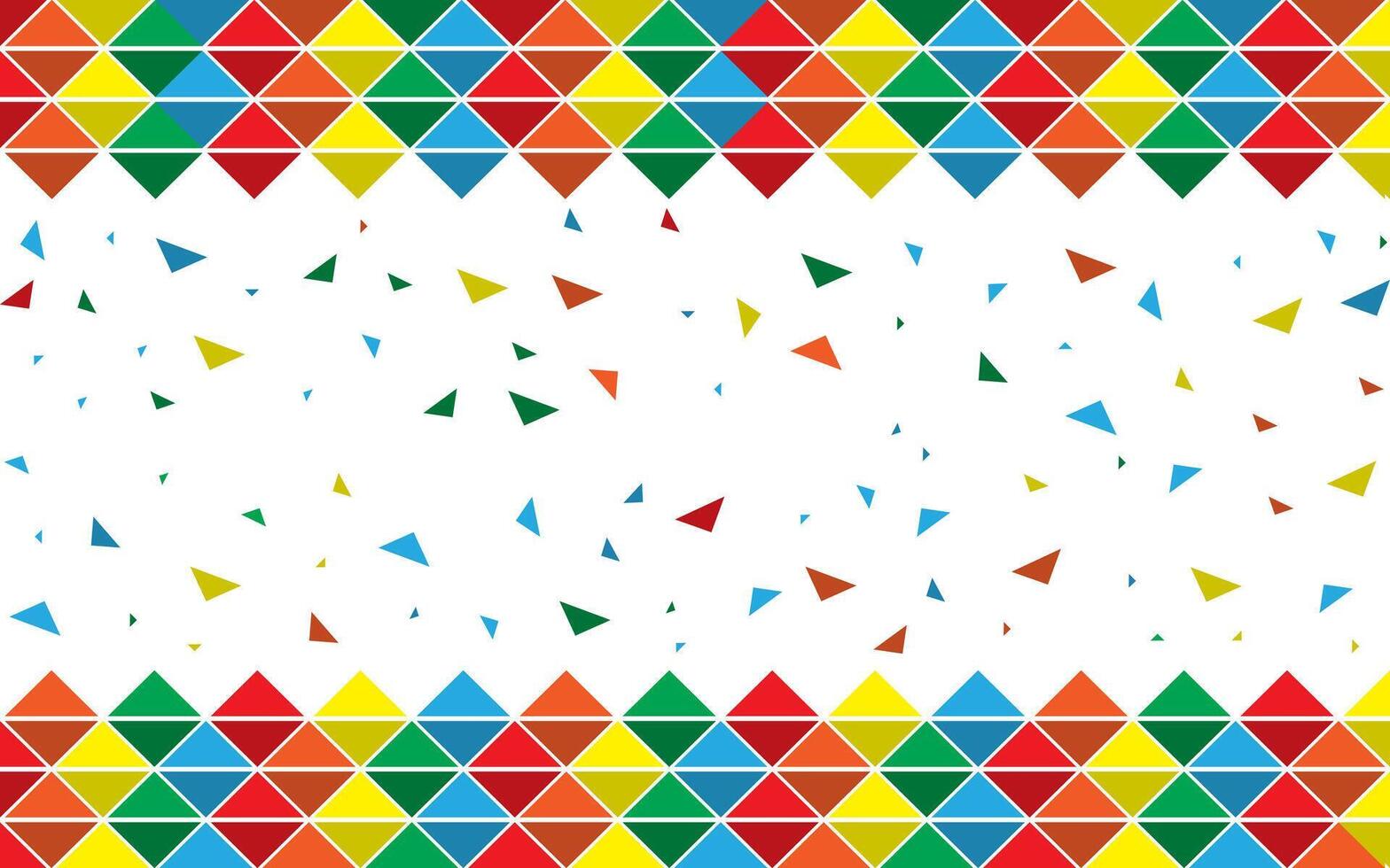 cute colorful horizontal border consists of various bright rectangle tiles vector