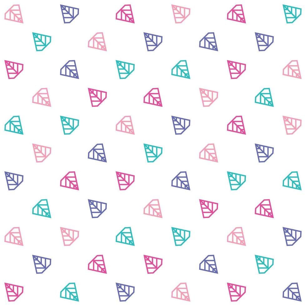 abstract combination of diamond and leaf arranged for pattern design on square layout vector