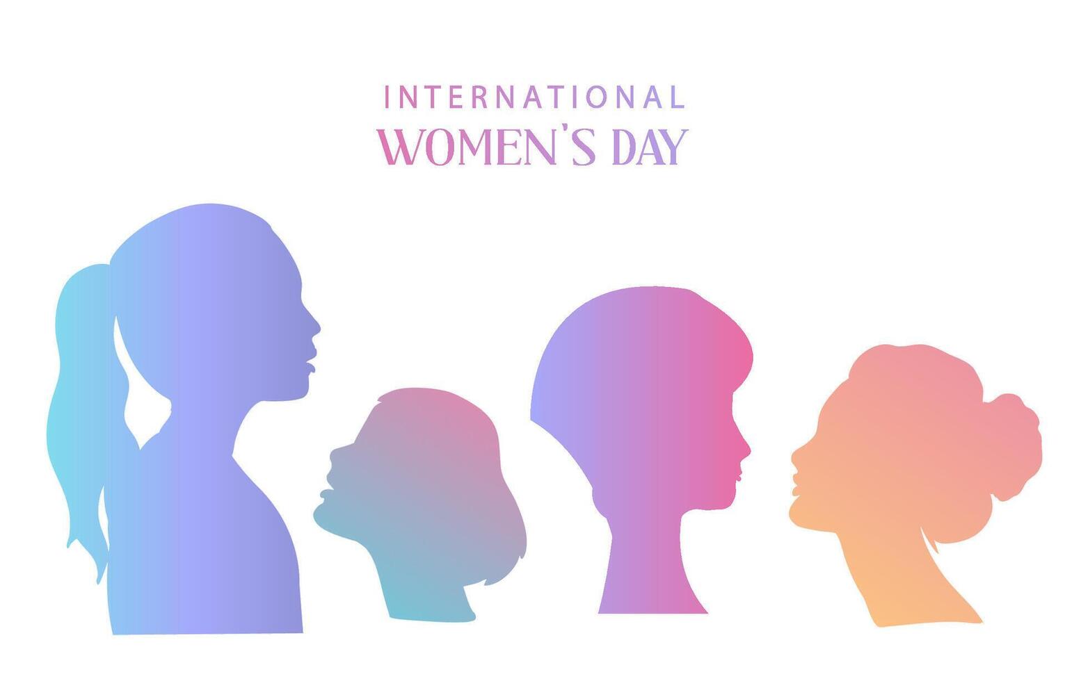 International woman's day element object with face vector