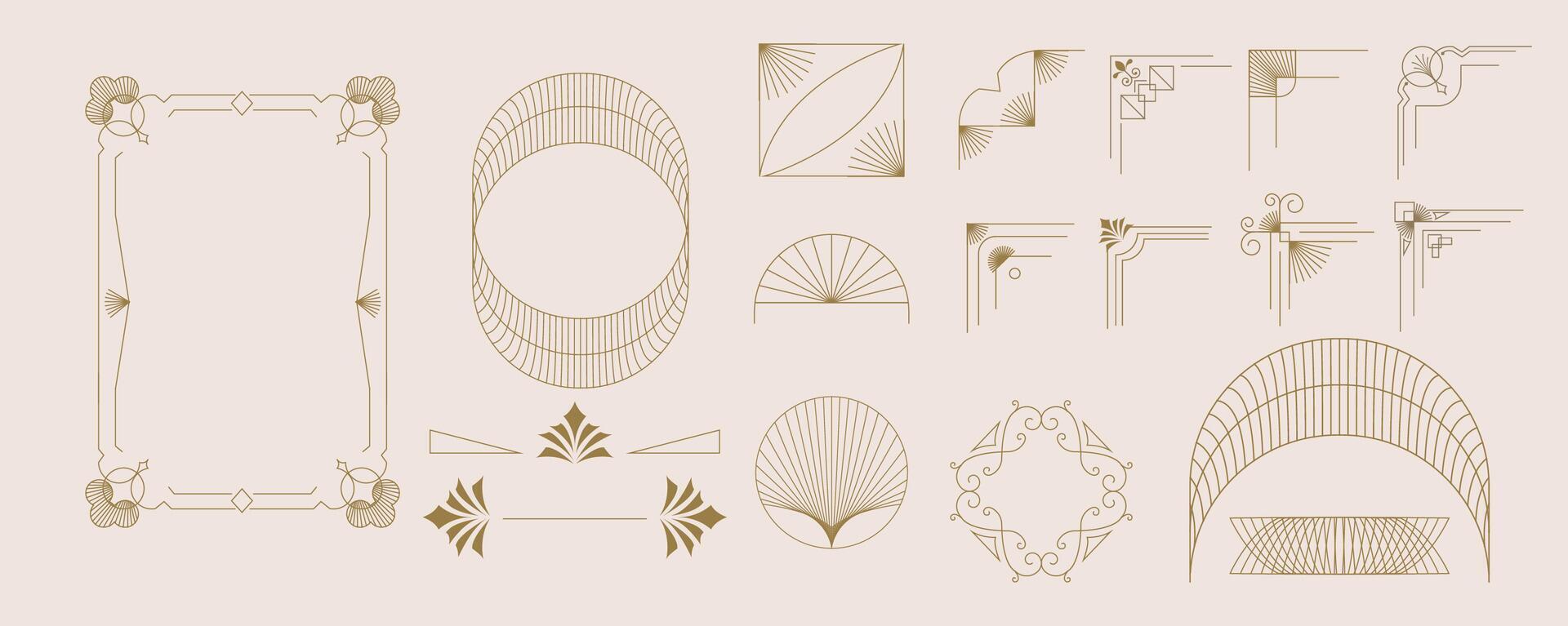 element object for art deco design vector