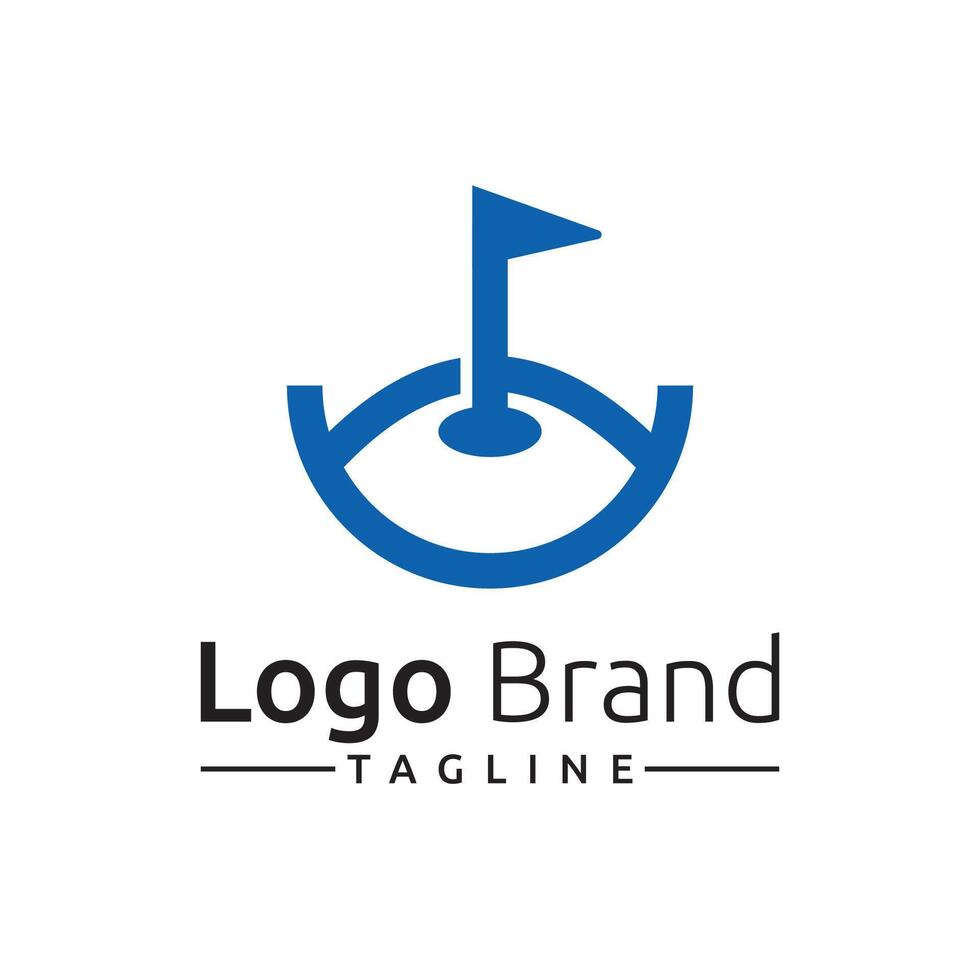 Golf Field Sport Club Simple Minimalist Logo Template vector