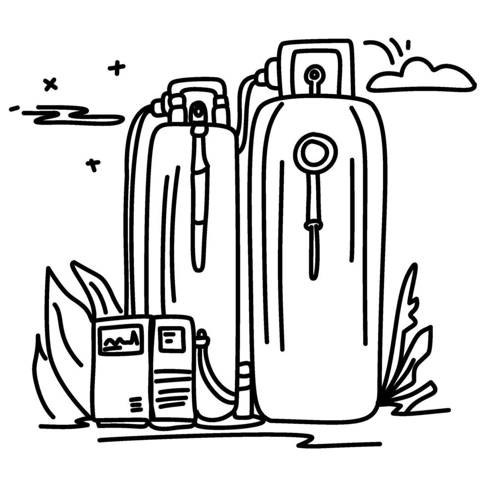 illustration visualizing the future of transportation with hydrogen fuel cells, highlighting clean energy and reduced emissions vector